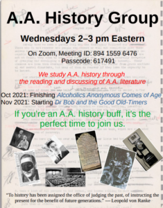 A.A. History Group @ Zoom