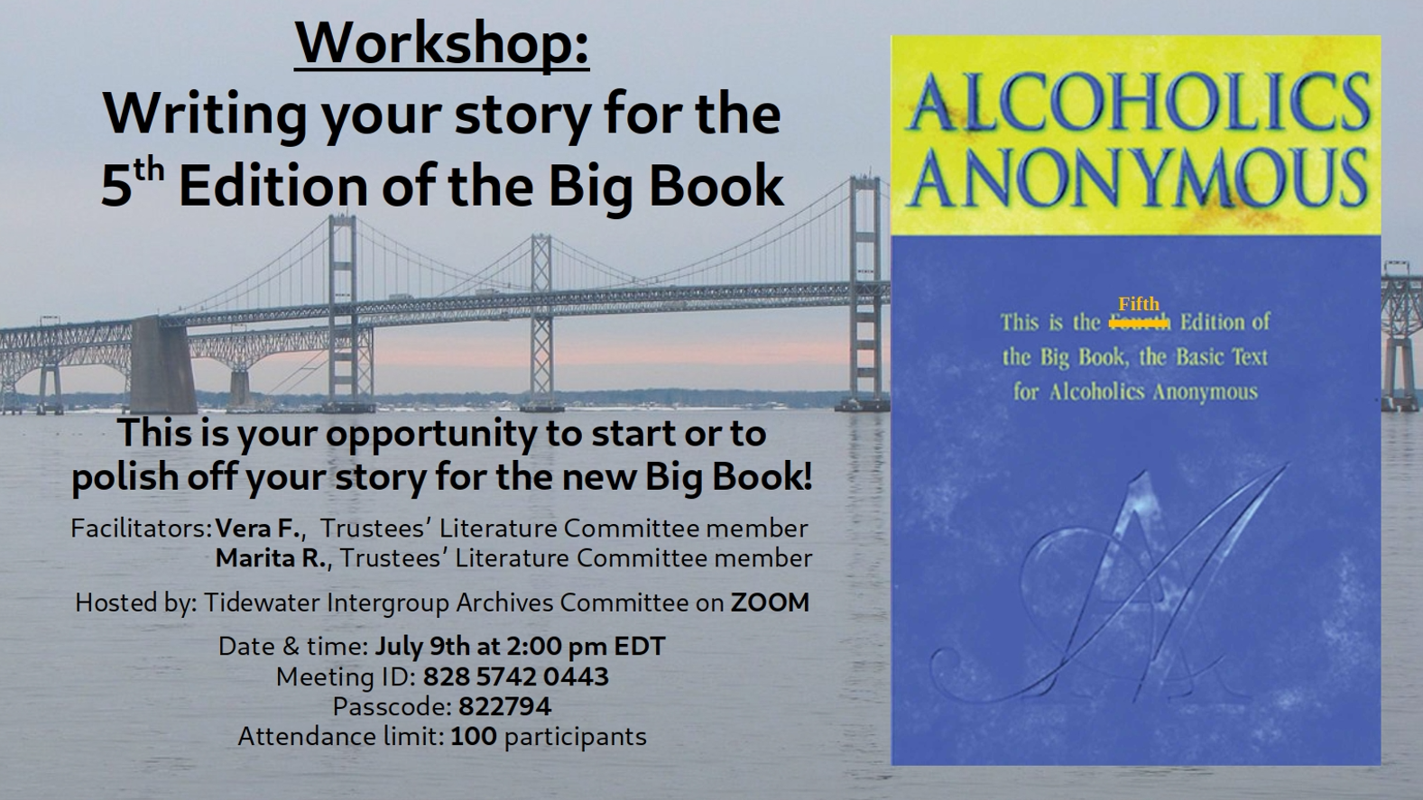 Workshop: Writing Your Story for 5th Edition BB @ Zoom