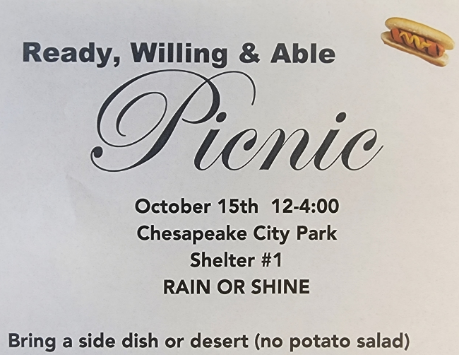 Picnic - Ready, Willing & Able Group @ Chesapeake City Park | Chesapeake | Virginia | United States